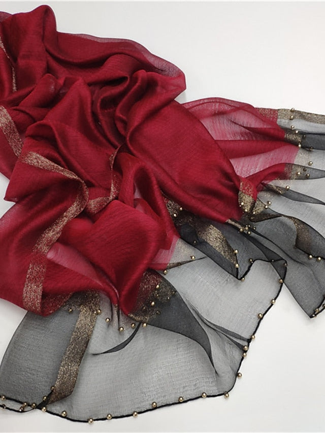 Women's Shawls & Wraps Party Camel Scarf Pure Color Red Blue Pink Fall Spring - LuckyFash™