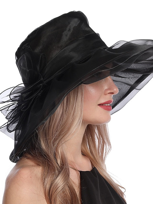 Women's Party Hat Party Wedding Street Floral Pure Color Yellow Red Hat Blue Purple Fall Winter Spring - LuckyFash™