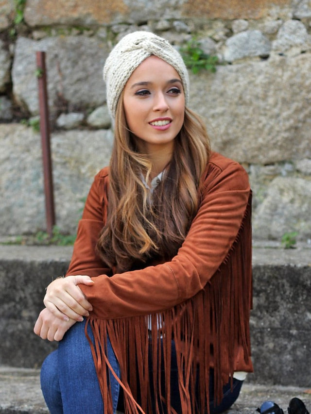 Muslim Inner Hijab Caps Bohemia Turban Cross Wrap Head Indian Hat Knitting Hijab Bonnet Turbante Cap for Women Wear - LuckyFash™