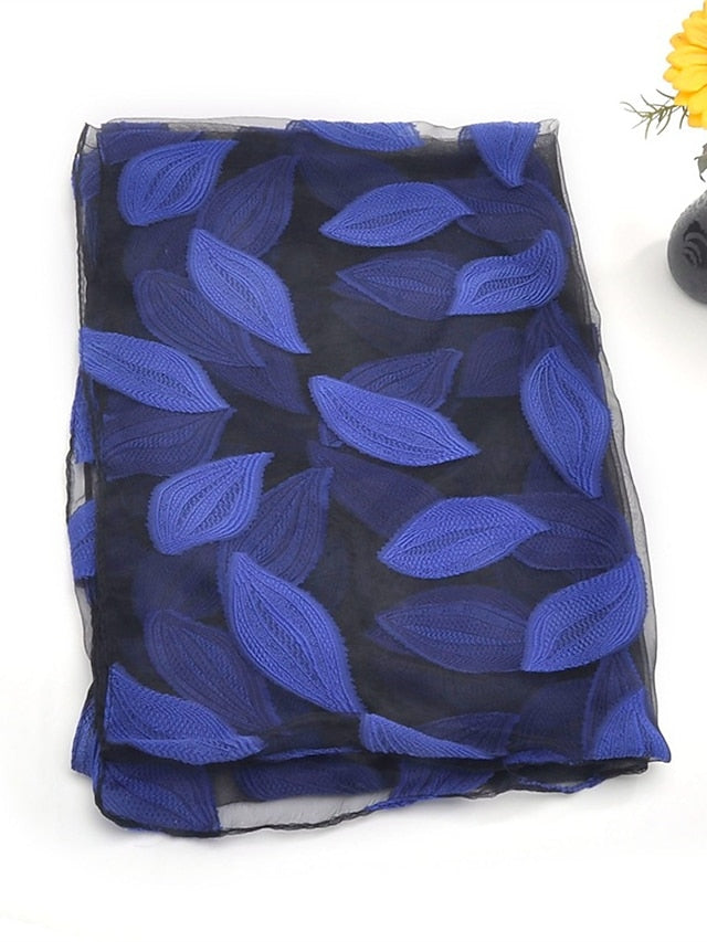 Women's Women's Shawls & Wraps Street Daily Date Wine Green Scarf Florals / Party / Silk / Cute / Fall / Winter - LuckyFash™