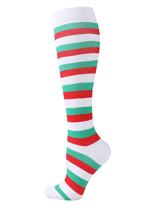 Unisex Knee High Socks Party Christmas Multi Color Spandex Nylon Cotton Casual Classic Warm Cute 1 Pair - LuckyFash™