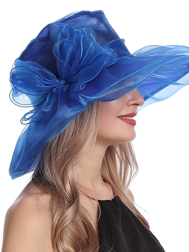 Women's Party Hat Party Wedding Street Floral Pure Color Yellow Red Hat Blue Purple Fall Winter Spring - LuckyFash™