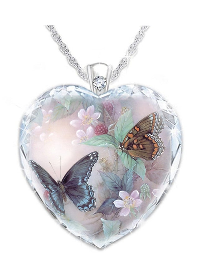 Women's necklace Vintage Outdoor Butterfly Necklaces / Spring / Summer / Fall / Winter / Red - LuckyFash™