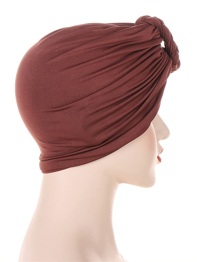 Vintage Inner Turban Hat Fashion Female Bandana Headband Women's Hair Cover Cap Ladies Head Wraps - LuckyFash™