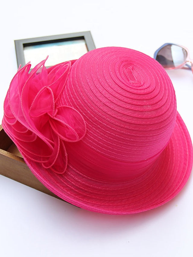 Women's Party Hat Party Street Holiday Flower Solid Color Red Blue Hat Fall Winter Spring Summer - LuckyFash™