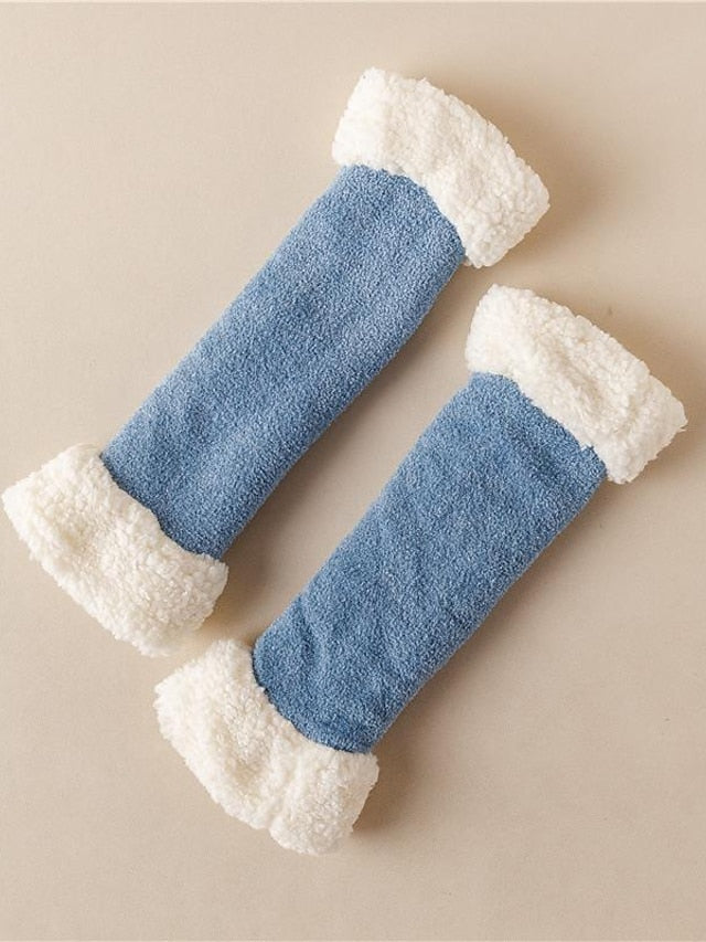 Women's Leg Warmers Boot Cuffs Thick Winter Warm Socks Home Daily Solid Color Polyester Spandex Basic Classic Warm Casual 1 Pair - LuckyFash™