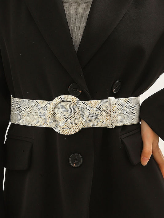 Women's Belt PU Beige Waist Belt Valentine's Day Festival Plaid - LuckyFash™