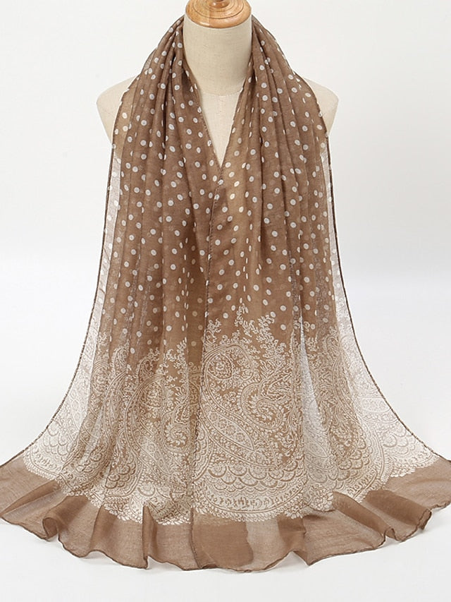Summer Lady Dots Scarf Shawl Holiday Fashion Clothing Accessories Invierno Mujer Women Scarves Shawls - LuckyFash™