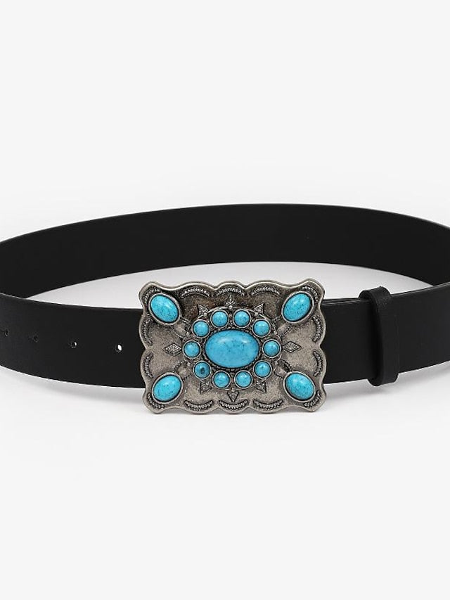 Women's PU Buckle Belt PU Leather Metal Bucke Engraved Classic Wedding Party 1138-7 1138-5 1138 1138-1 - LuckyFash™