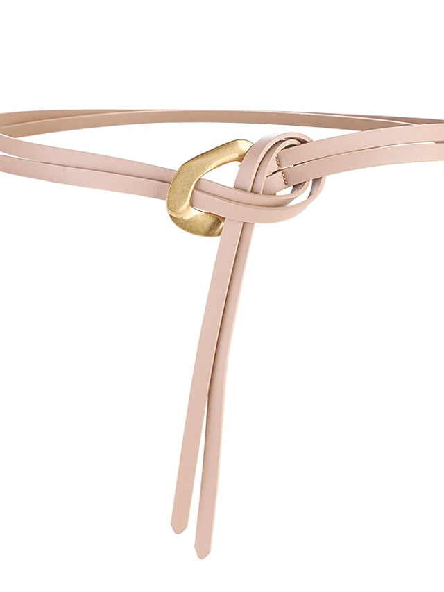 Women's Skinny Belt Party Street Dailywear Daily Coffee Black Belt Pure Color White Fall Winter Spring Summer - LuckyFash™