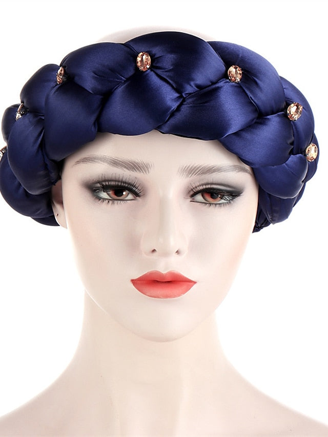 Latest Exaggerated Big Satin Twist Braid Headband African Accessories Women Fashion Turbans Ladies Head Wraps - LuckyFash™