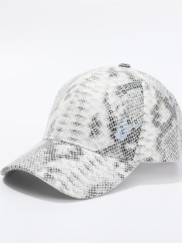 Kpop Cool Serpentine Leather Women Baseball Hats Fashion Streetwear Sport Hip Hop Caps - LuckyFash™