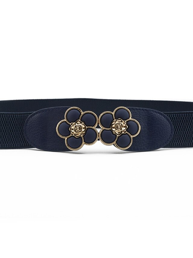 Women's Buckle Party Wedding Street Dailywear Black White Belt Pure Color Red Khaki Fall Winter Spring - LuckyFash™