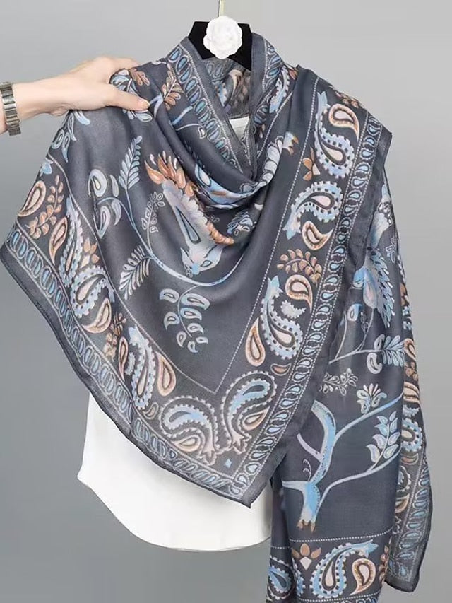 Bohemia Long Scarf for Women Outdoor Beach Sunscreen Print Wrap Female Soft Shawl for Women - LuckyFash™