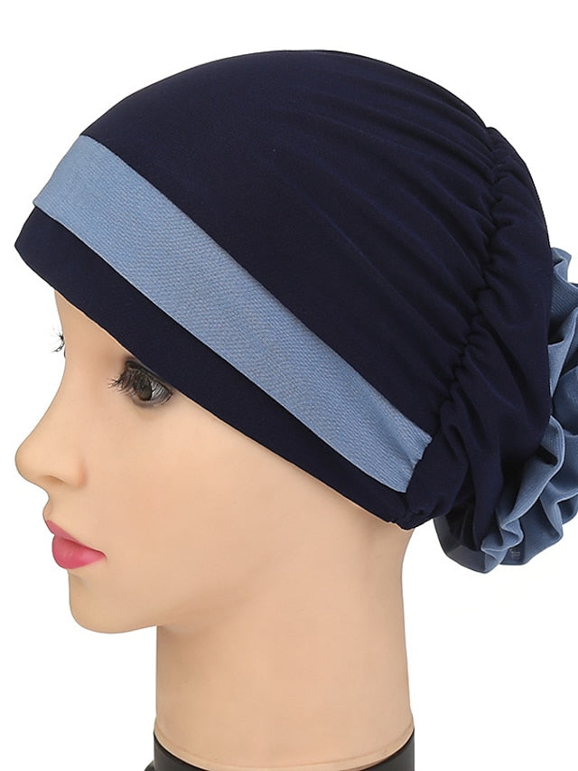 Stretch Inner Hijab Caps Muslim Hat Turban Femme Musulman Turbante Ready To Wear Hijab Bonnet Flower Indian Headwrap Loss Hair Cover - LuckyFash™