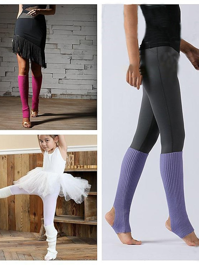 Women's Kid's Leg Warmers Boot Cuffs Home Daily Solid Color Acrylic Fibers Basic Classic Warm 1 Pair - LuckyFash™