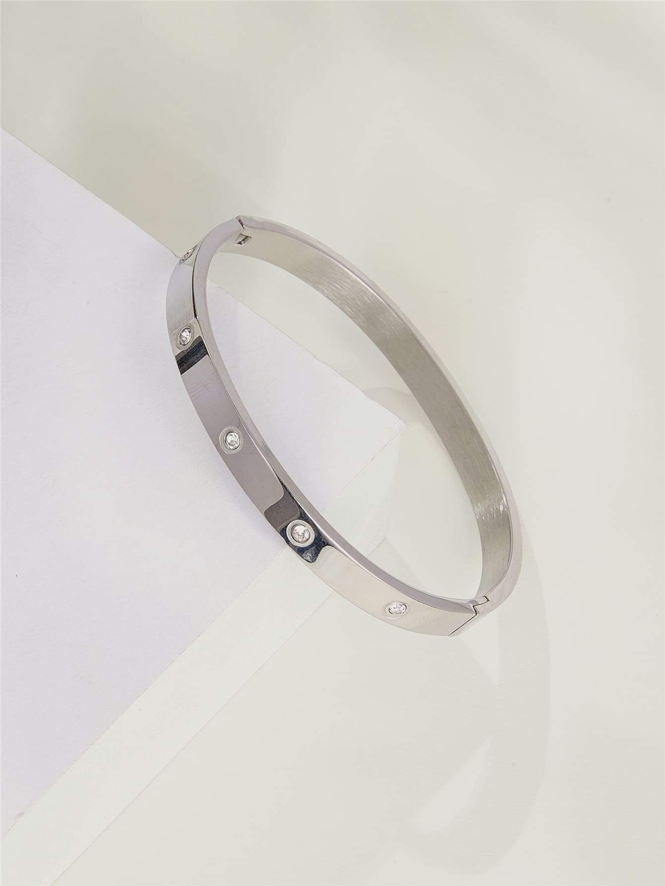 Rhinestone Round Bangle - LuckyFash™