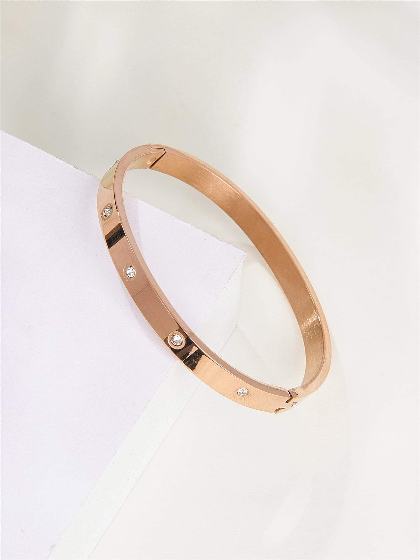 Rhinestone Round Bangle - LuckyFash™