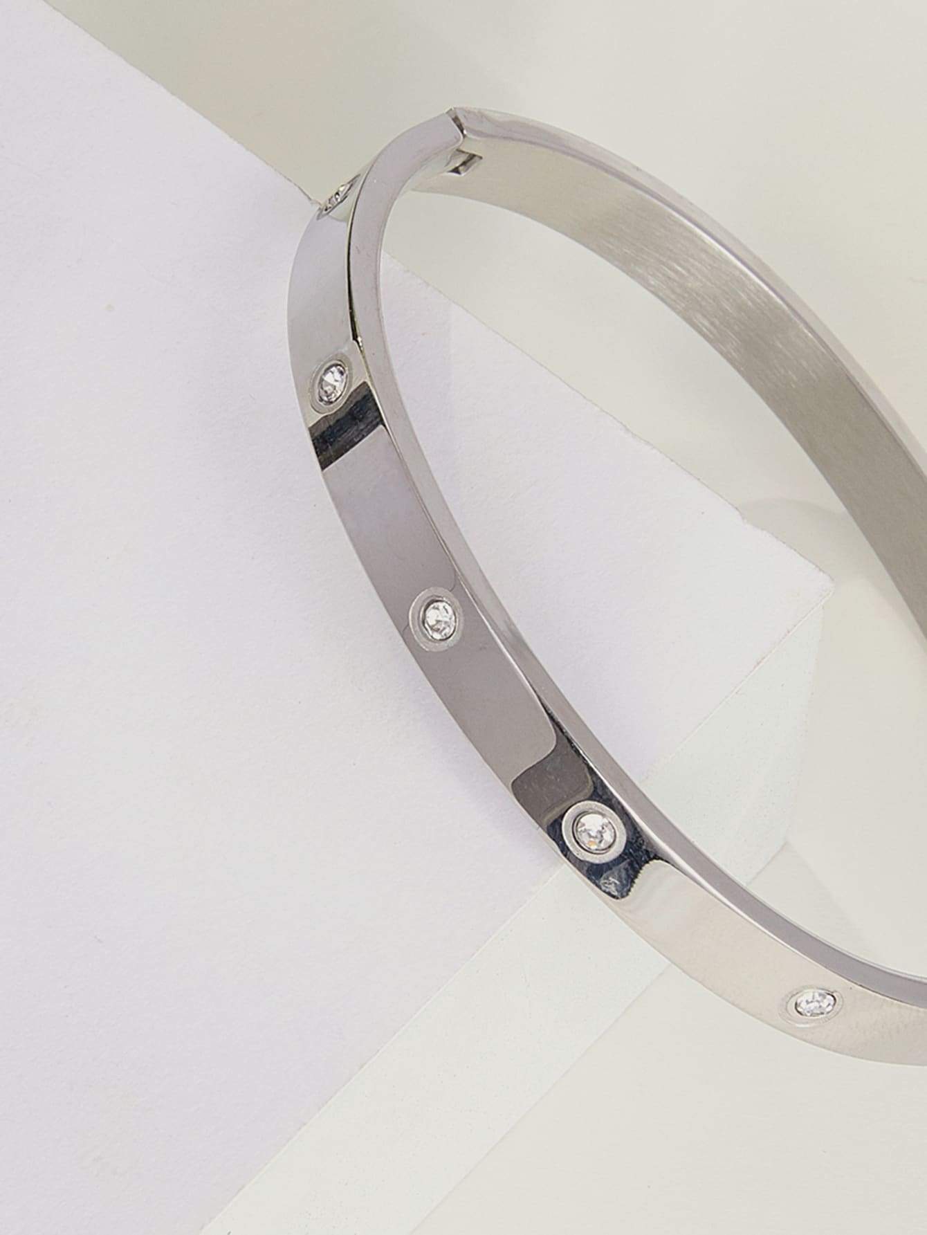 Rhinestone Round Bangle - LuckyFash™