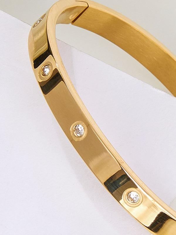 Rhinestone Round Bangle - LuckyFash™