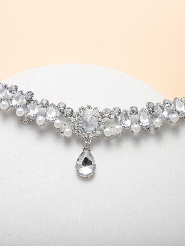 Rhinestone Water Drop Decor Necklace - LuckyFash™
