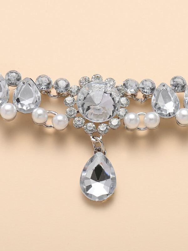 Rhinestone Water Drop Decor Necklace - LuckyFash™