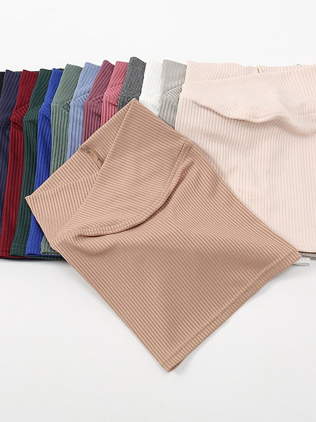 Simple Turban Cap Muslim Hijab Women Head Scarves Islamic Underscarf Bonnet Headscarf Stretch Jersey Cap Solid Color Muslim Turban Hats - LuckyFash™