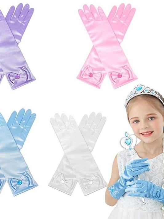 Kid's Gloves Party Evening Gift Daily Satin Faux Silk Vacation Simple Cosplay 1 Pair - LuckyFash™