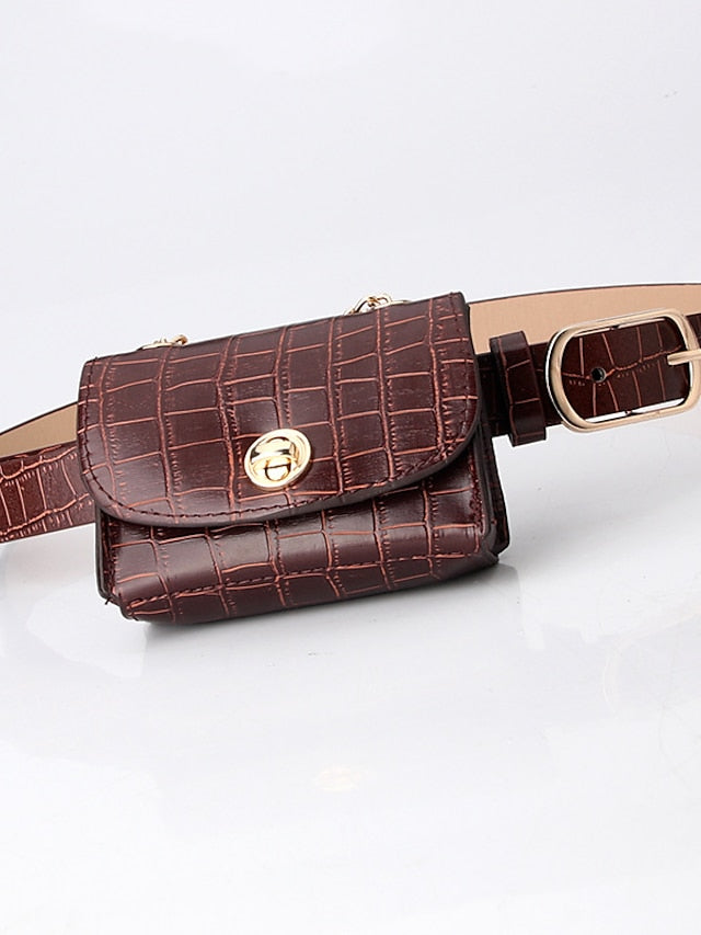 Women's Belt PU Black Light Brown Khaki Brown Beige Skinny Belt Outdoor Dailywear Daily Holiday Pure Color / Spring / Summer / Fall / Winter / Gold - LuckyFash™