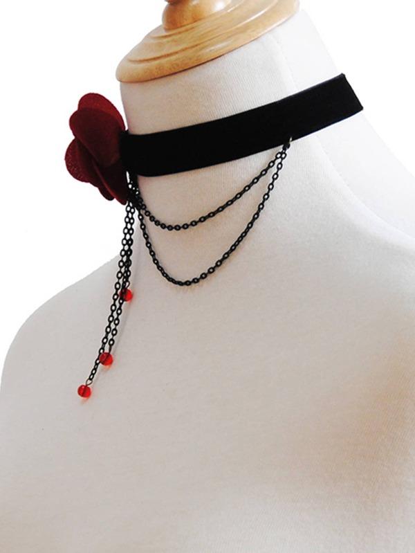 Rose & Chain Decor Choker - LuckyFash™