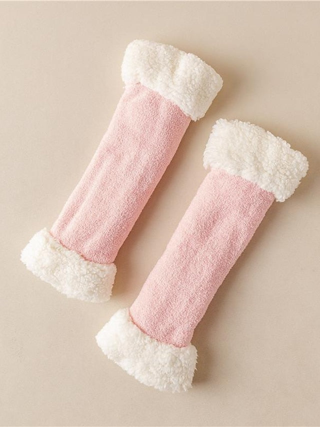 Women's Leg Warmers Boot Cuffs Thick Winter Warm Socks Home Daily Solid Color Polyester Spandex Basic Classic Warm Casual 1 Pair - LuckyFash™