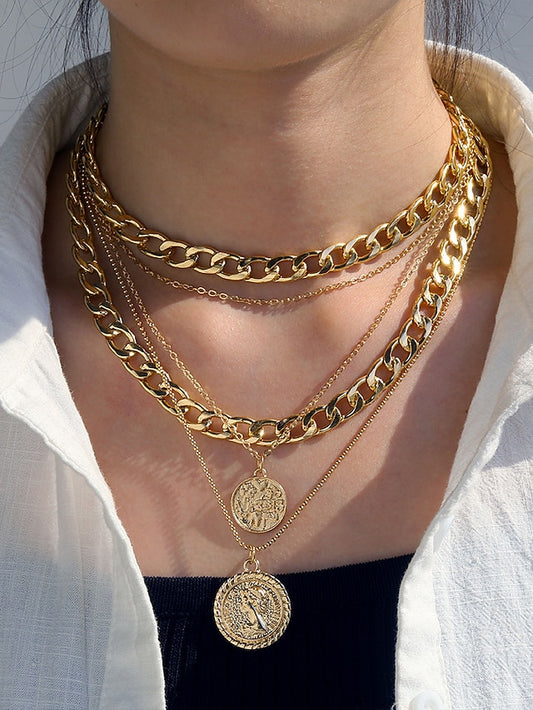 Women's necklace Fashion Street Geometry Jewelry Sets - LuckyFash™
