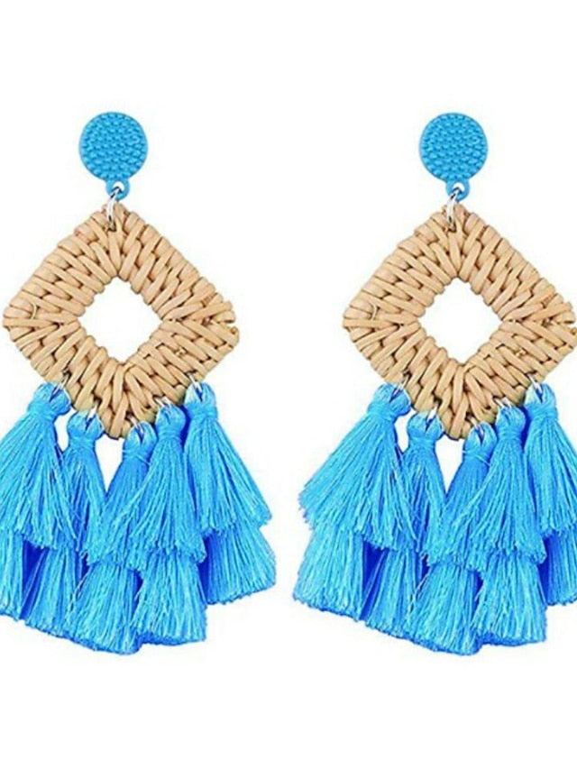Women's Earrings Ethnic Style Street Pure Color Earring - LuckyFash™