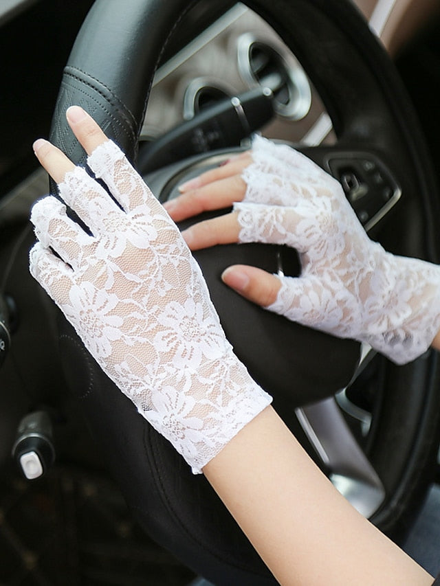 Women's Fingerless Gloves Party / Evening Daily Flower / Plants Lace Casual Sweet Breathability 1 Pair - LuckyFash™