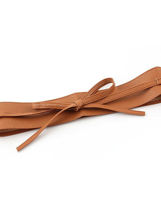 Women's Belt Leather White Black Camel Gold Coffee Skinny Belt Outdoor Street Daily Holiday Pure Color / Spring / Summer / Fall / Winter / Alloy - LuckyFash™