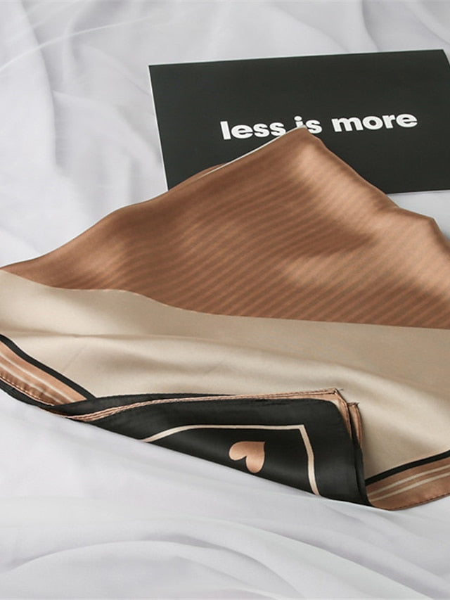 Women's Square Scarf Party Dailywear Holiday Blue Pink Scarf Color Block Stripe - LuckyFash™