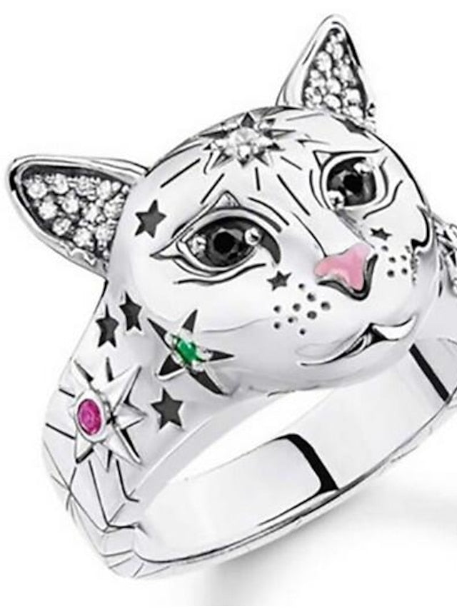 1PC Ring Adjustable Ring For Women's Street Festival Alloy Classic Cat - LuckyFash™