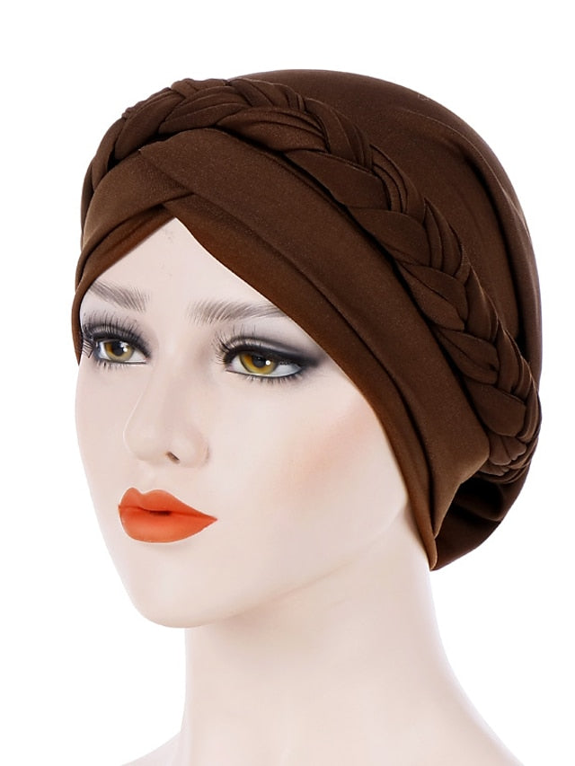 Muslim Women Inner Caps Braid Hijab Cap Comfort Fashion Turban Hat Colorful Cross Shape Chemo Hats Head Wearing Turbante - LuckyFash™