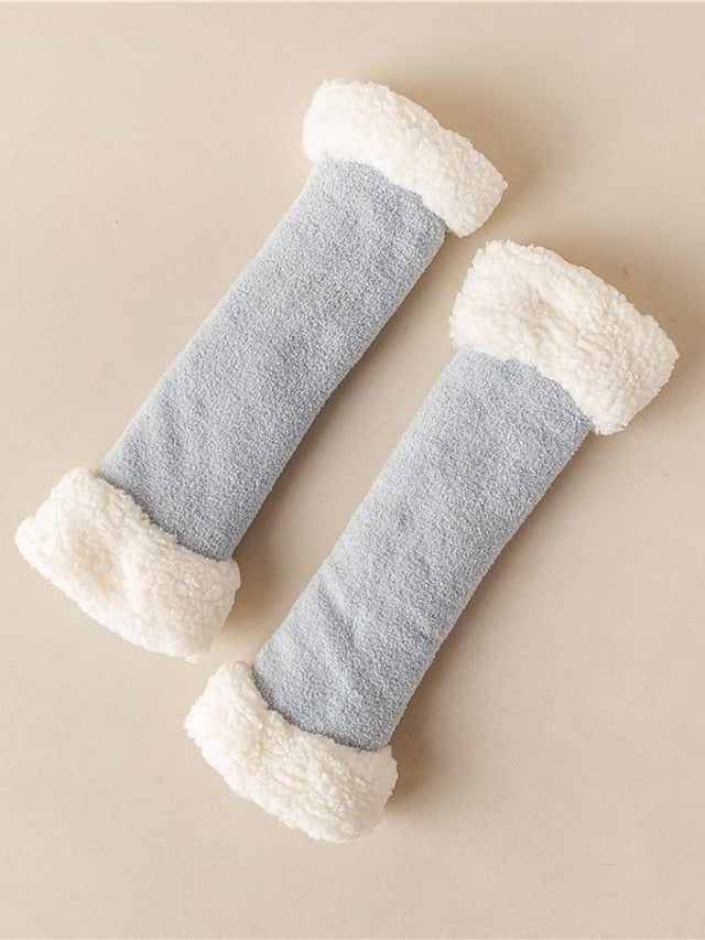 Women's Leg Warmers Boot Cuffs Thick Winter Warm Socks Home Daily Solid Color Polyester Spandex Basic Classic Warm Casual 1 Pair - LuckyFash™