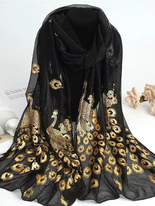 New Peacock Feather Shawls and Wraps for Party Dress Wedding Cape Bride Dress Shawl Women Wrap Shoulder Scarf - LuckyFash™