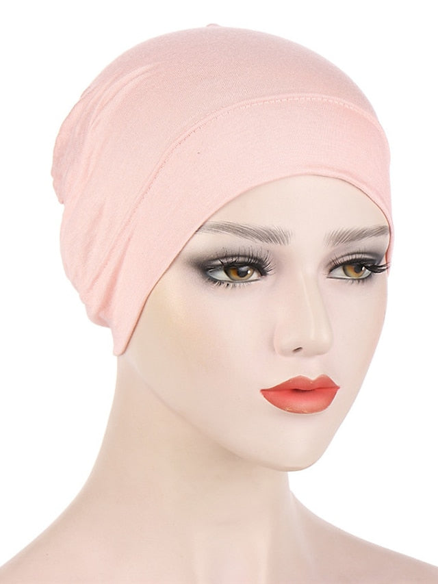 Fashion Multi Color Muslim Underscarf Women Soft Hijab Solid Scarf Turbans Head For Women Caps Islamic Hat - LuckyFash™