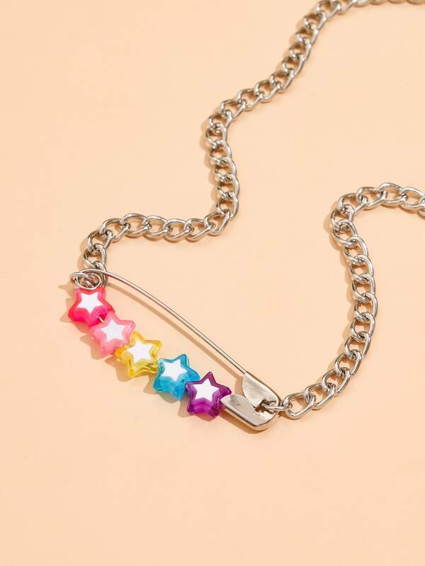 Safety Pin Decor Chain Necklace - LuckyFash™
