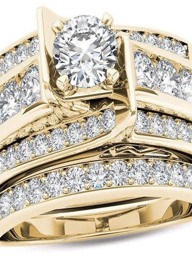 1PC Ring For Women's AAA Cubic Zirconia Party Evening Street Gift Alloy - LuckyFash™