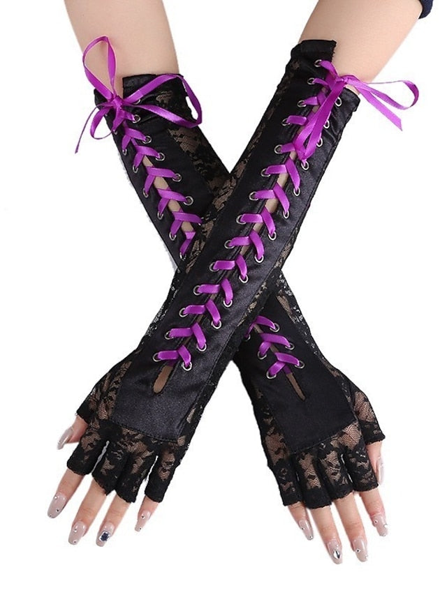 Women's Gloves Fingerless Gloves Party Evening Gift Daily Polyester Simple Casual Sexy 1 Pair - LuckyFash™