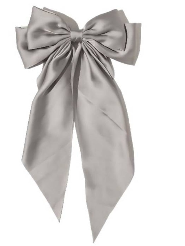 1 PC Big Hair Bows for Women 6 inch Cute Hair Clips Bows Clips for Girls Ribbon Hair Barrettes Satin Polished Bowknot Hair Accessories for Women Ladies - LuckyFash™