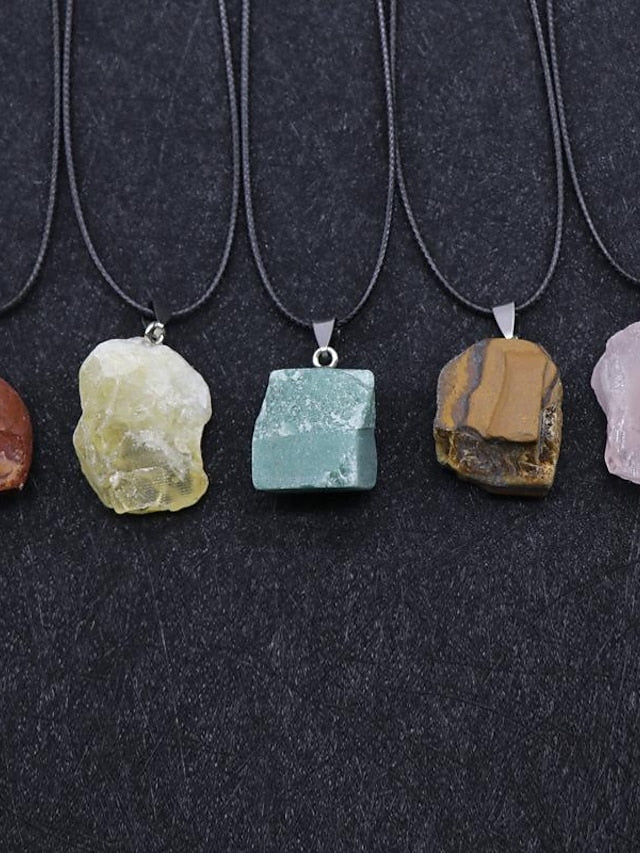 2023 Europe And The United States New Original Stone Pendant Multi-Color Agate Stone Necklace - LuckyFash™