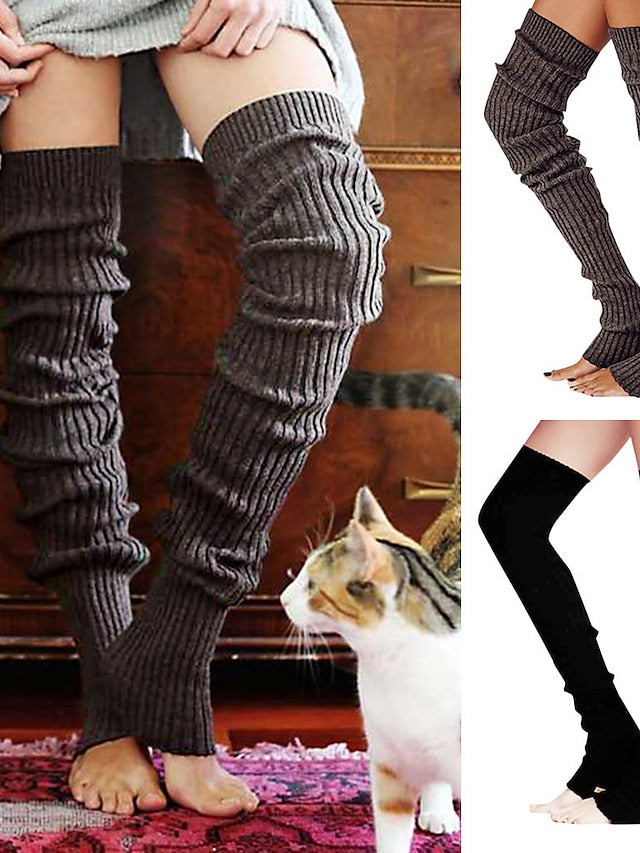 Women's Stockings Leg Warmers Boot Cuffs Party Gift Daily Retro Knit Cotton Casual Casual / Daily 1 Pair - LuckyFash™
