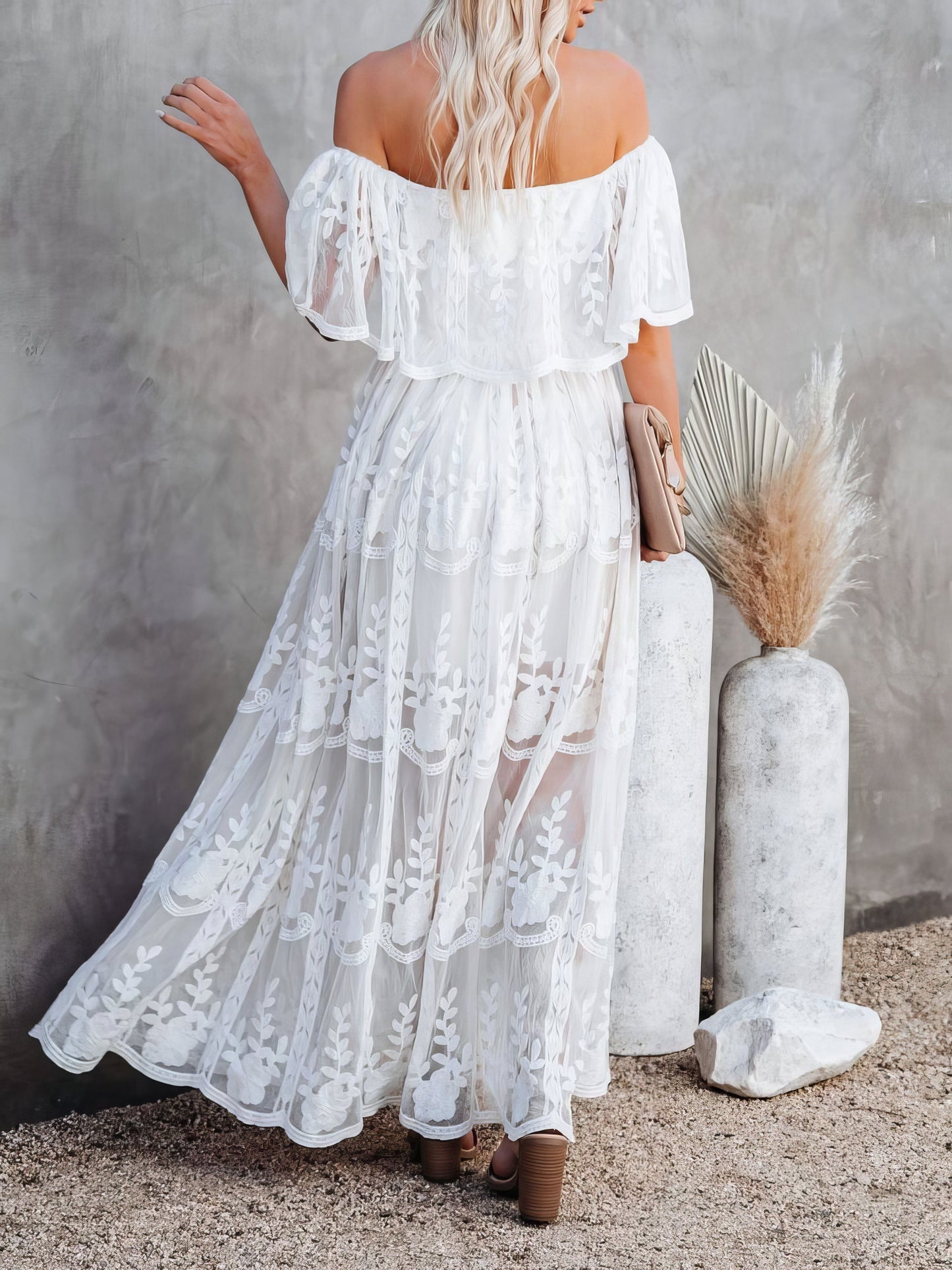 Solid Mid-waist Short-sleeved Dress - LuckyFash™