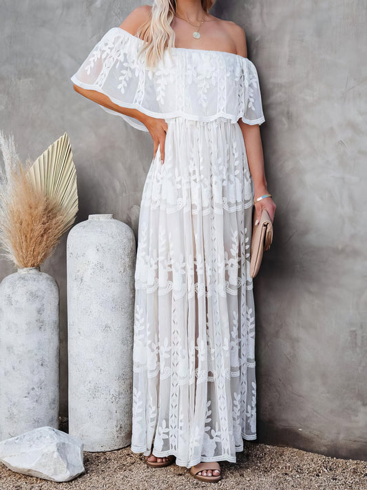 Solid Mid-waist Short-sleeved Dress - LuckyFash™
