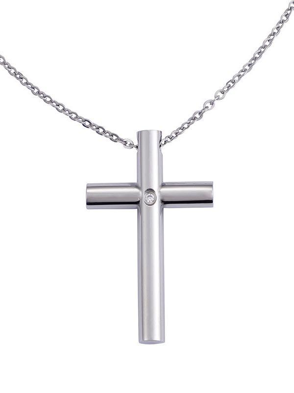 Solitaire Diamond Cross Pendant - LuckyFash™